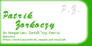 patrik zorkoczy business card